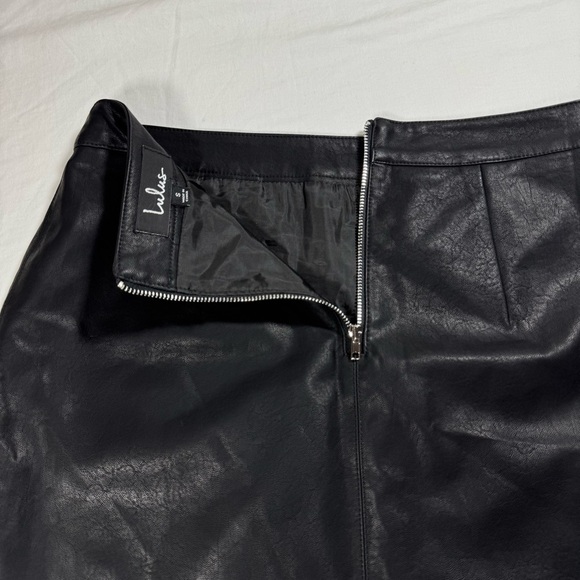 Lulu's Black Faux Leather Mini Skirt - Picture 4 of 5